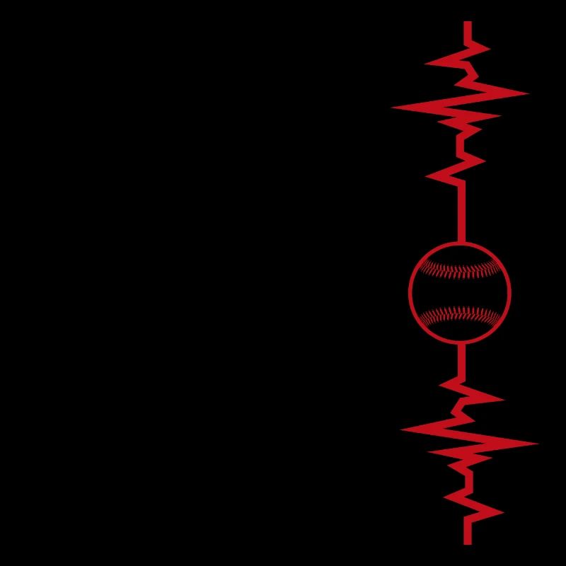 Baseball Heartbeat Baseball Gift Idea
