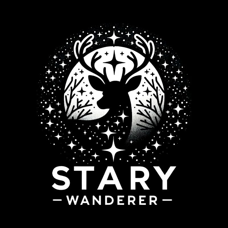 Starry Night Reindeer Silhouette (2)