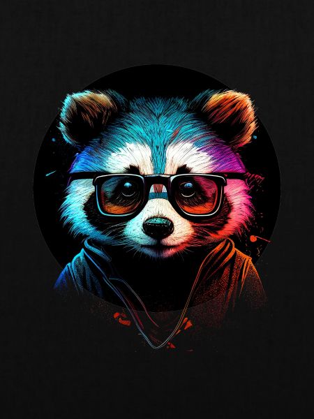 Hipster-Waschbär