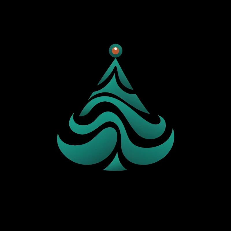 Fir Tree Christmas Tree or Christmas Tree Emblem