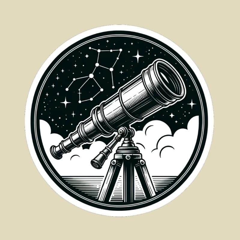 Télescope devant le ciel nocturne