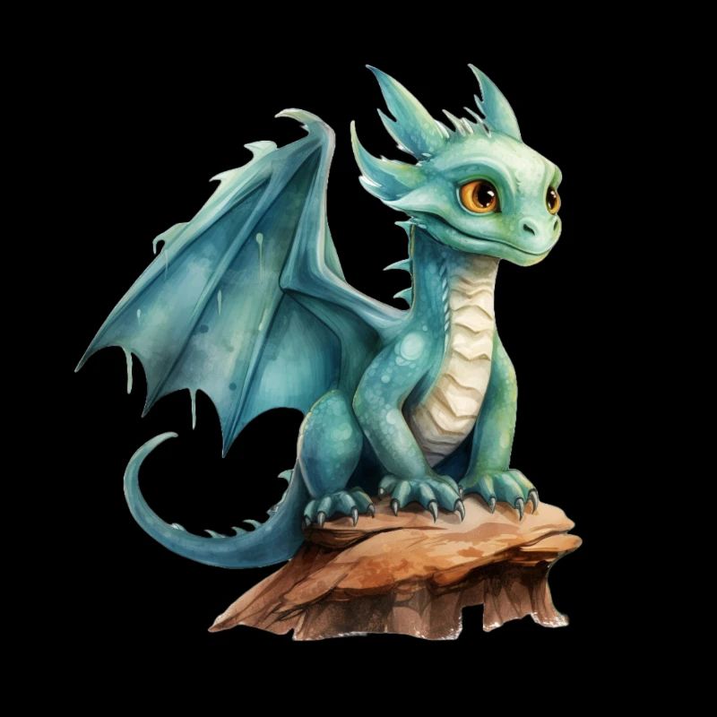 Wasserfarben Drache