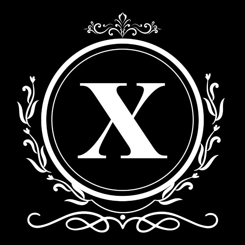 Buchstabe x Dekoration