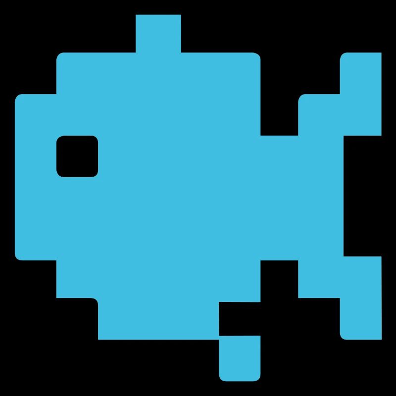 Fish pixel art minimalist