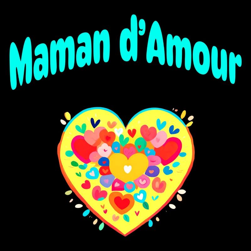 Maman d'Amour message d'amour bleu pour les mères