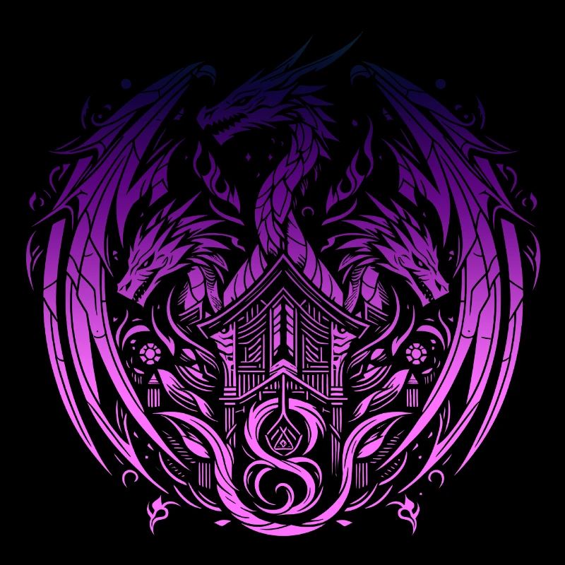 Fantasy Dragon Anime Dragon head Mythical reptile magic