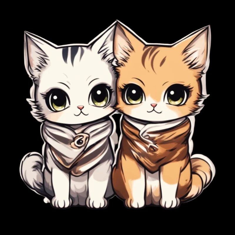 Zwei niedliche Katzen