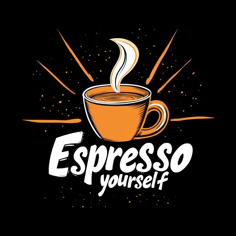 Espresso yourself, kaffee, spruch