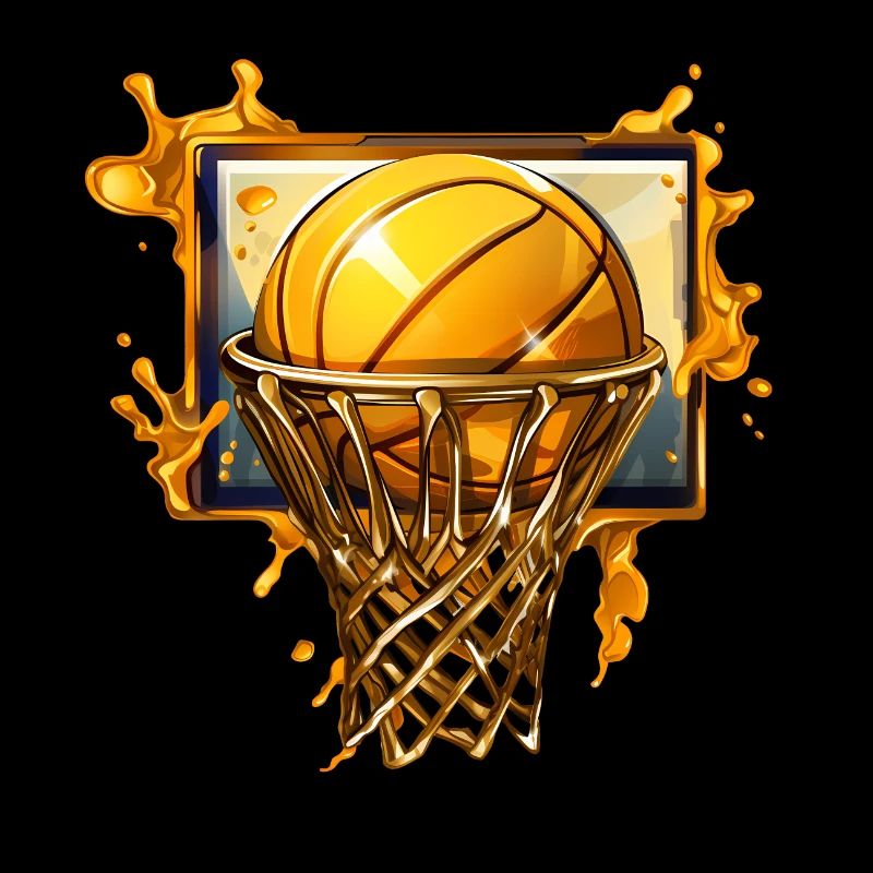 Cerceau de basket doré