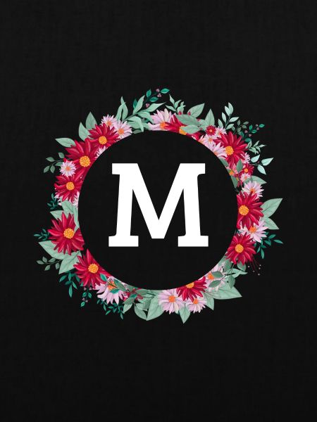 Buchstabe M Blumenkrone