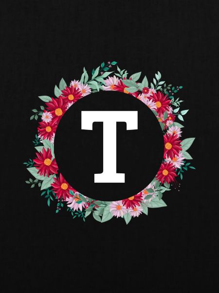 Buchstabe t Blumenkrone