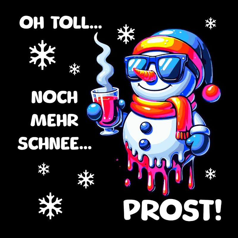Schneemann-Sarkasmus: Noch mehr Schnee? Prost!