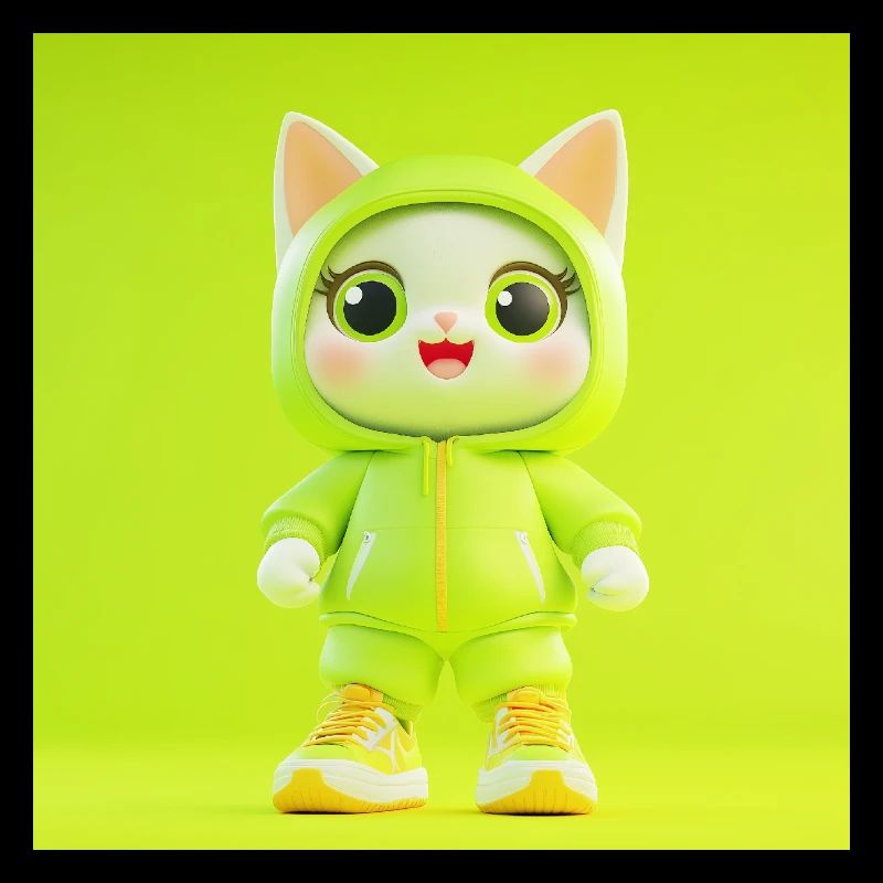 3d Character – Cute Cat