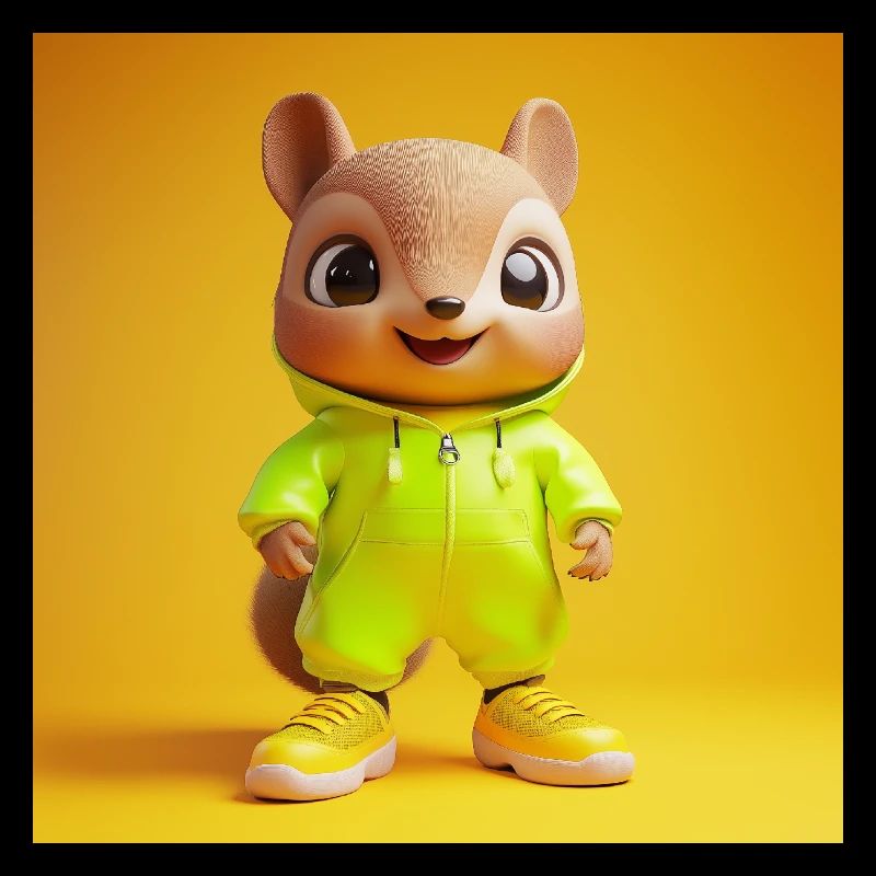 3D-Charakter - Niedliches Eichhörnchen