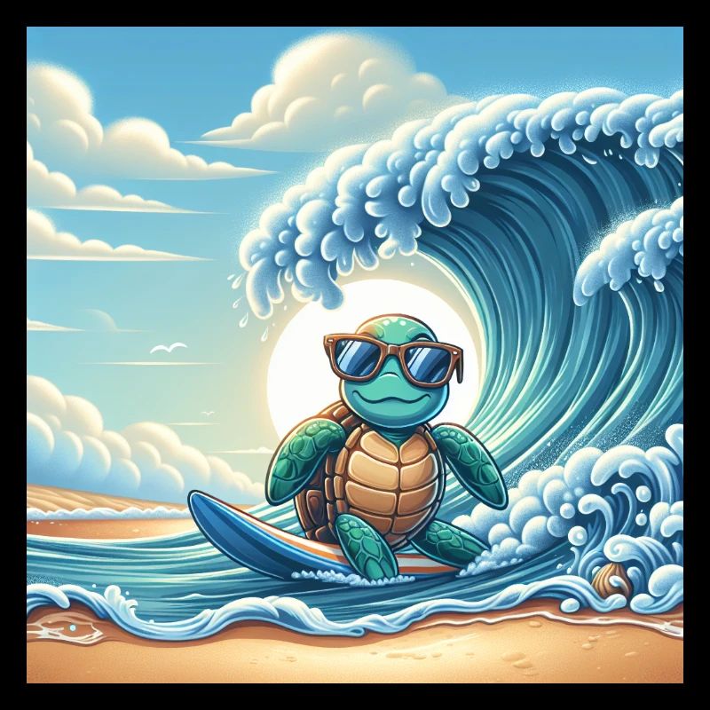 Grosse Welle Schildkröte
