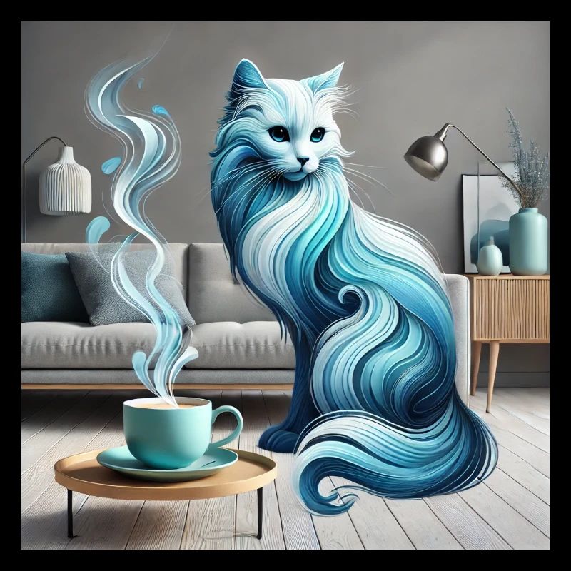 Le chat et le café