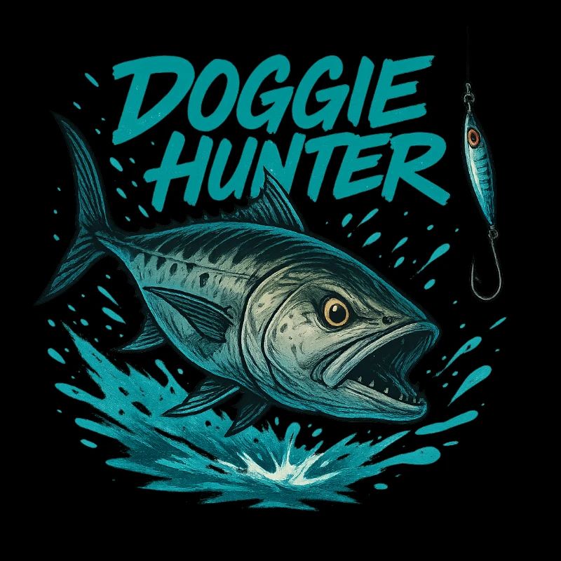 🎣 Doggie Hunter - Conception de graffitis de thon à dents de chien