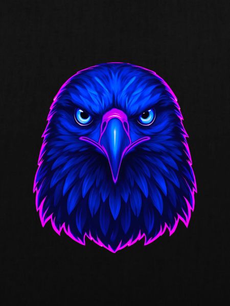 Blauer Adler Neon Kunst