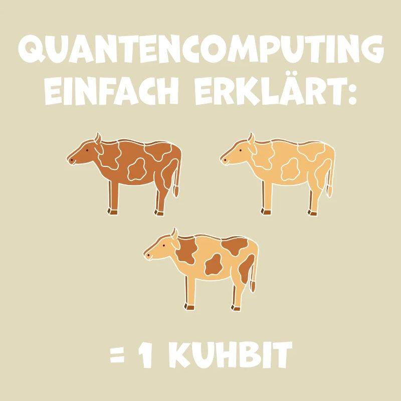 Quantencomputing mit Kühen Lustig Geschenk Kuhbit