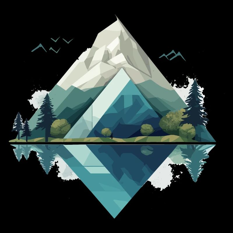 Minimalistische Berge