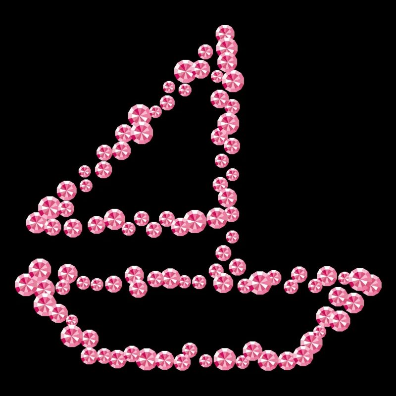 Segelboot Strass rosa V1