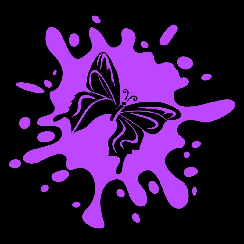 Papillon éclaboussure de couleur