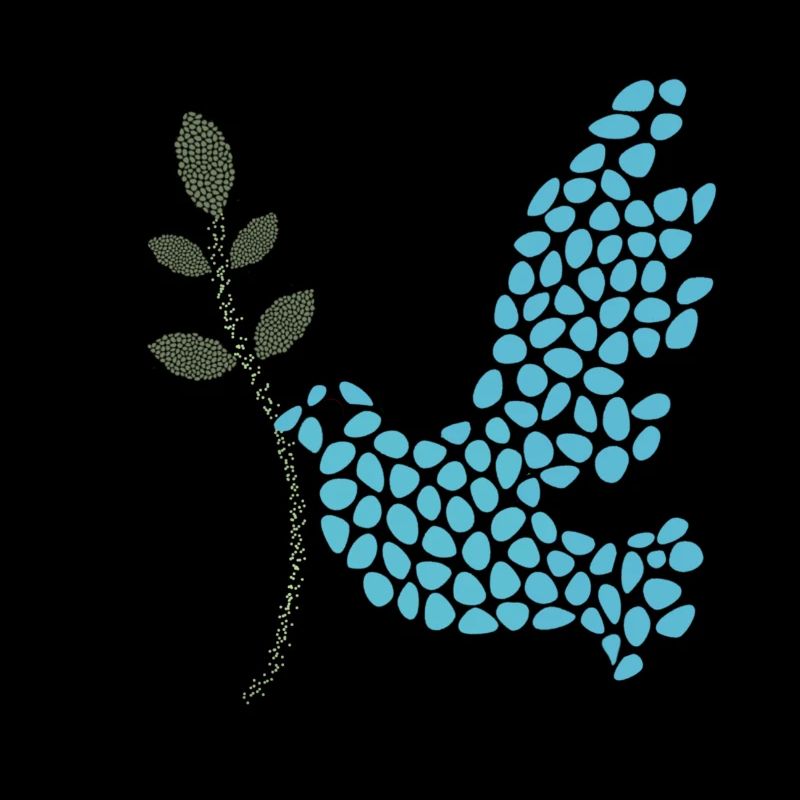 Pigeon avec branche d’olivier
