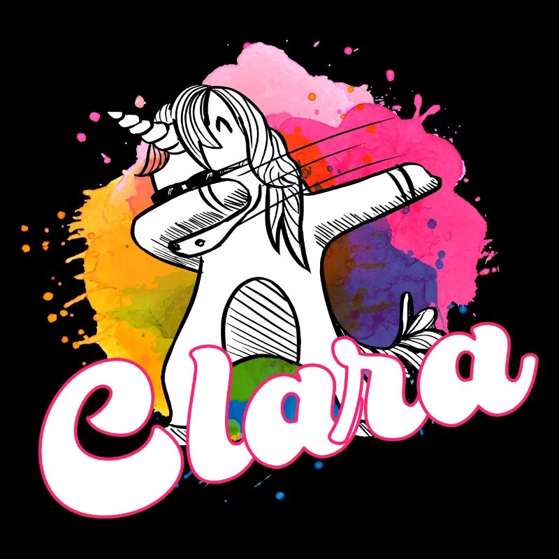 CLARA - Beau nom avec licorne dabbing