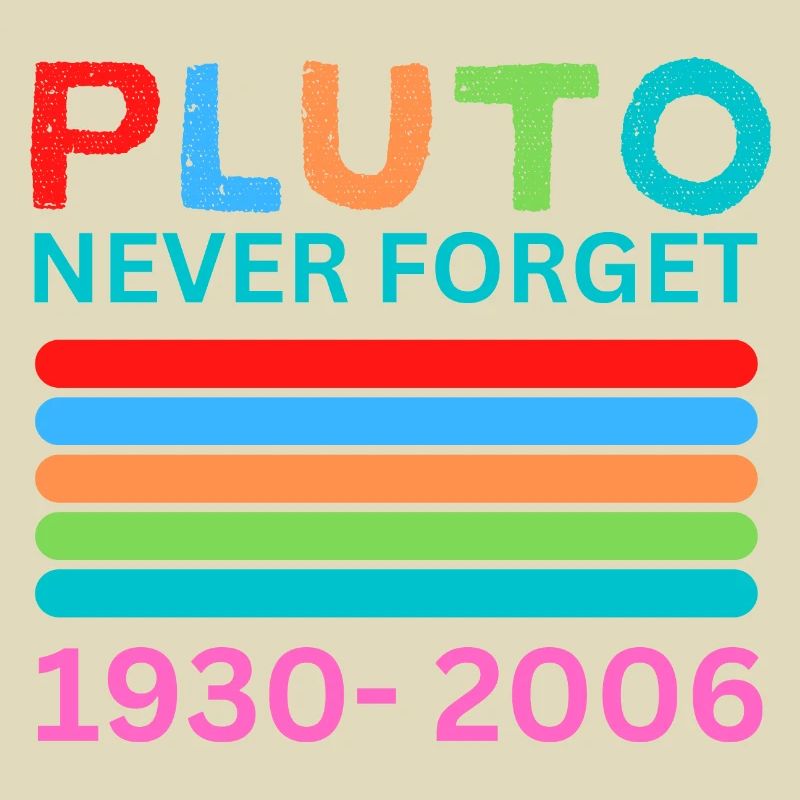 Pluto Never Forget Retro Space Science Pluto Desig