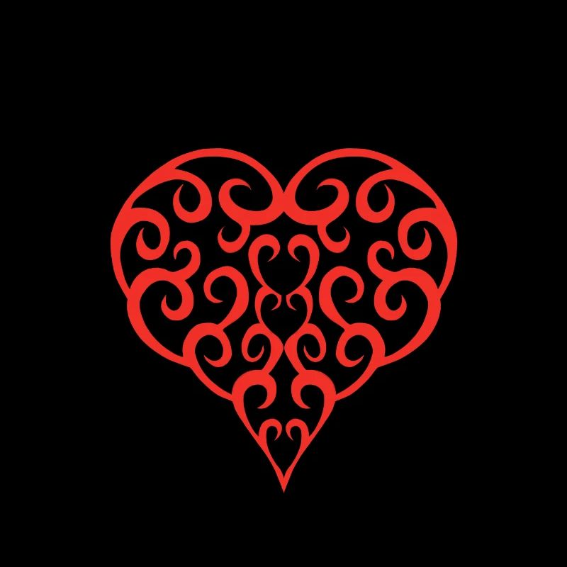 Tribal Herz 2 Rot