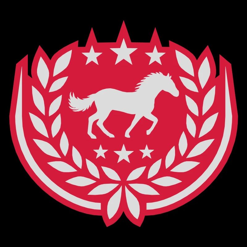 Wappen Pferd Lorbeerkranz Sterne