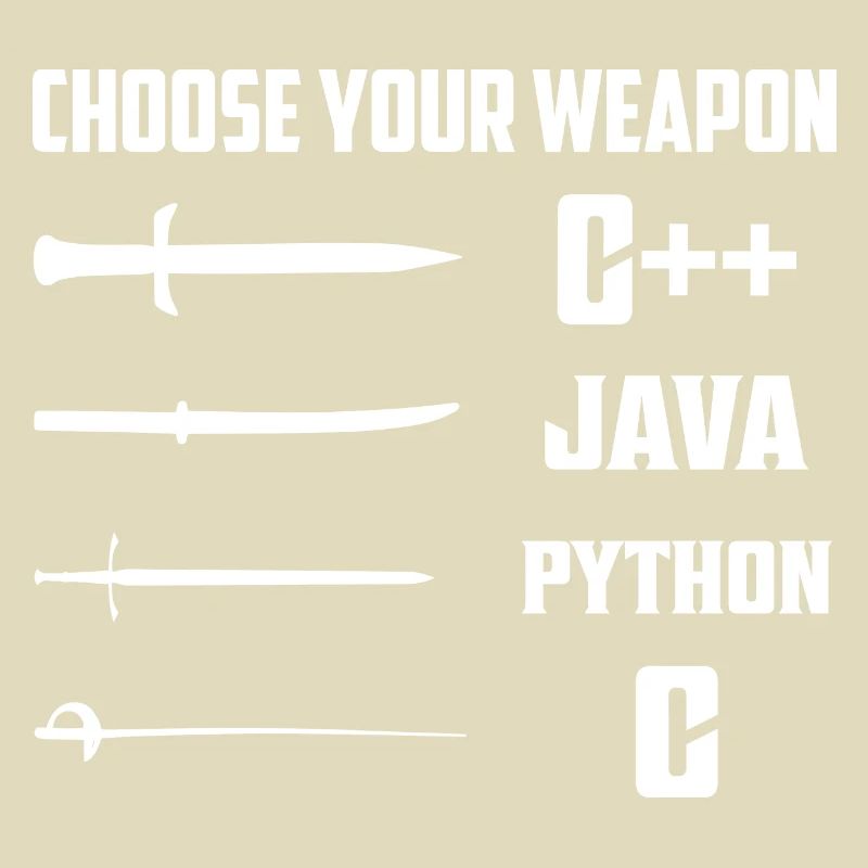 Choose Your Weapon C++, Java, Python, C Coding Pro