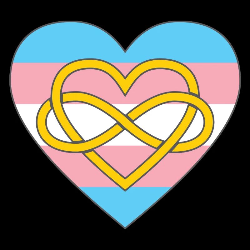 Polyamory Infinity Heart Trans Pride