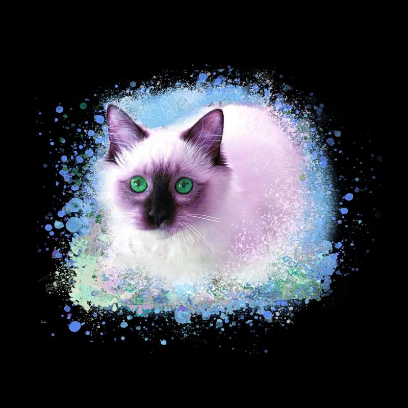 katze, blau,aquarell ,malerei,graffiti,kätzchen