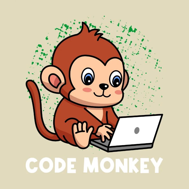 Code Monkey Programming Coder Computer Geek Develo