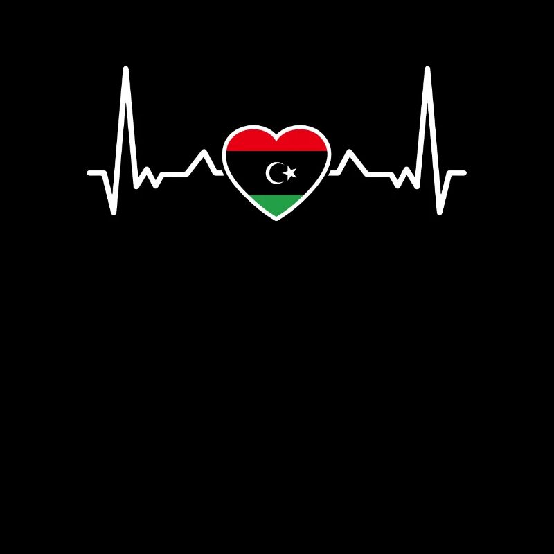 Libye Heartbeat Drapeau libyen Libyen