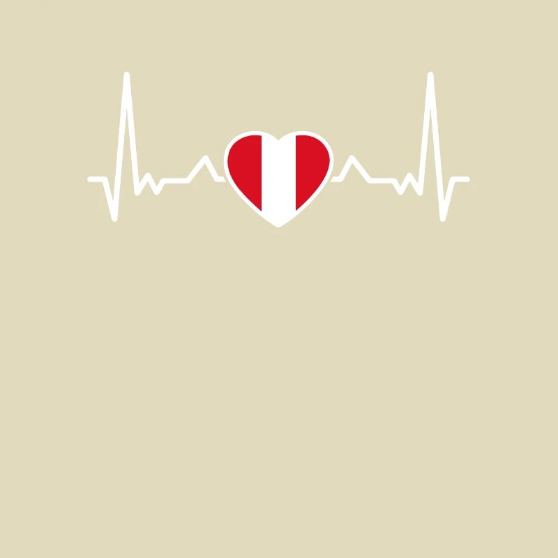 Peru Heartbeat Peruvian Flag Peruvian