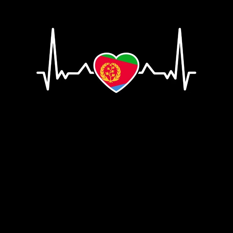 Érythrée Heartbeat Drapeau érythréen Érythréen
