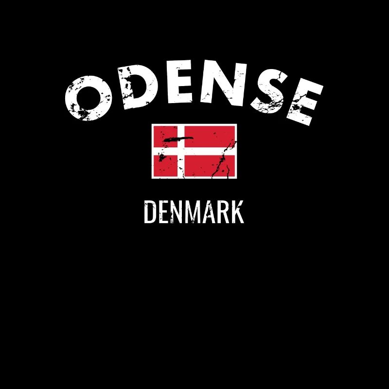 Odense Danemark Drapeau danois vintage