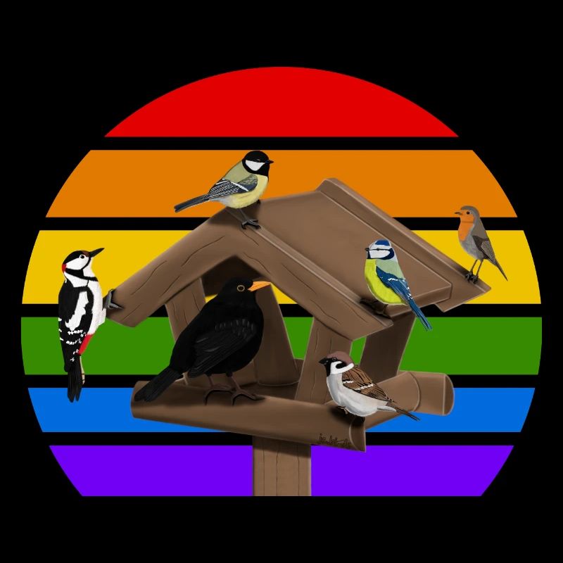 Vogelhaus Vogel Regenbogen Vielfalt Singvogel