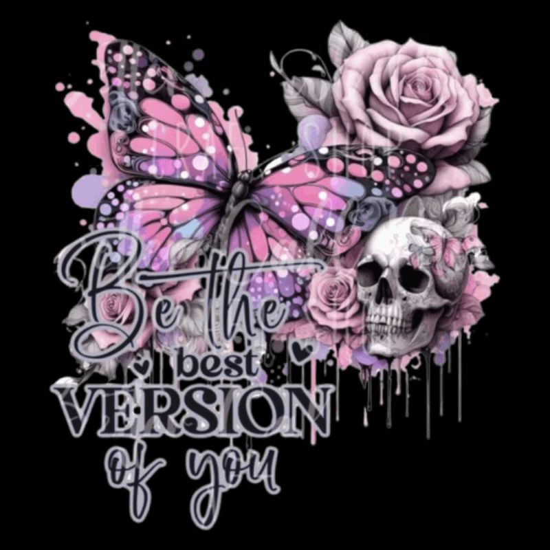 Gothic Butterfly Skull