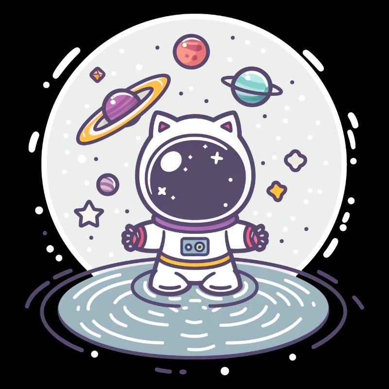 cat astronaut, galaxy cat