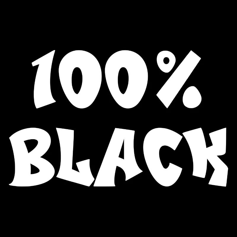 100% schwarz