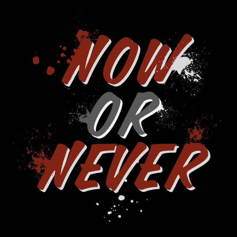 JETZT ODER NIE – Motiv für dunklen Hintergrund