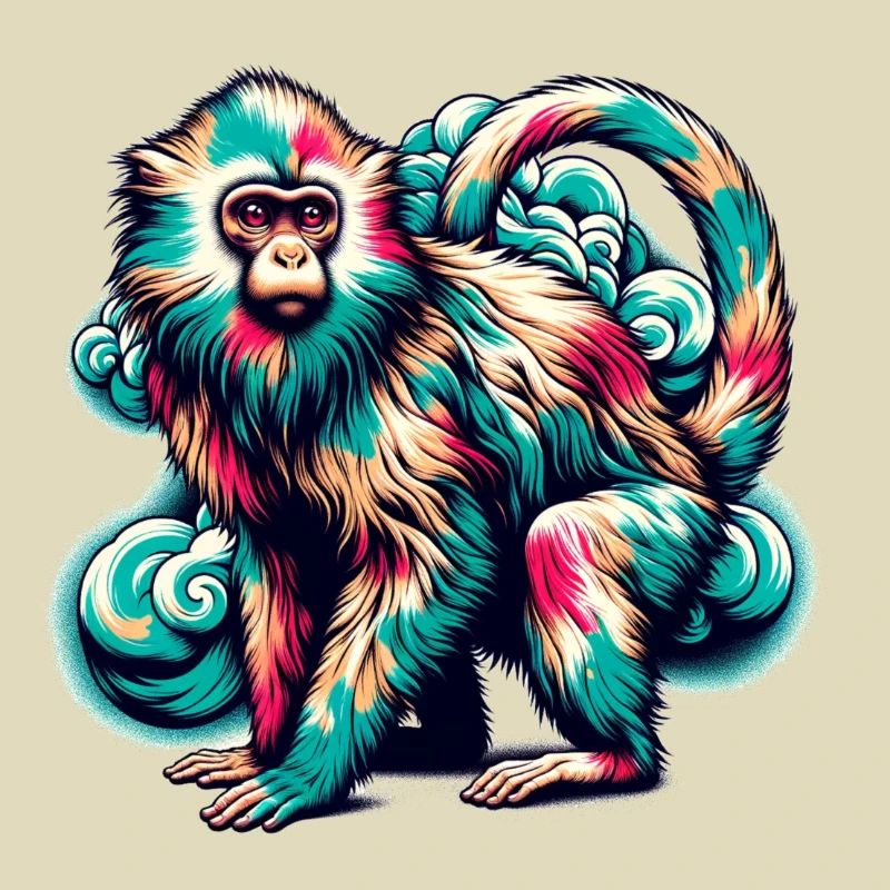 Psychedelischer Affe