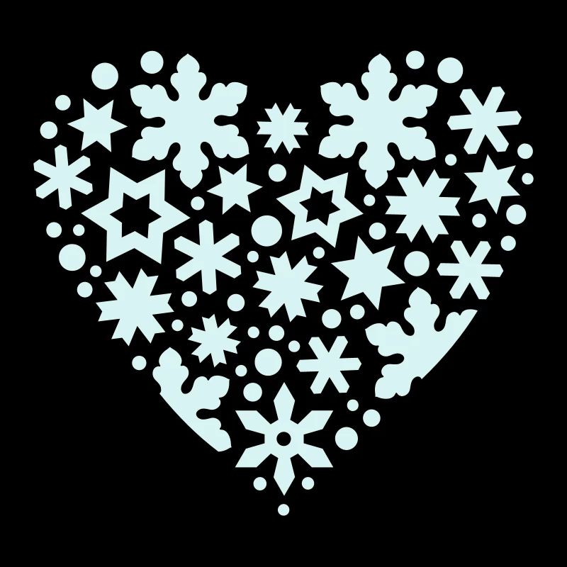 flocons de neige étoiles coeur