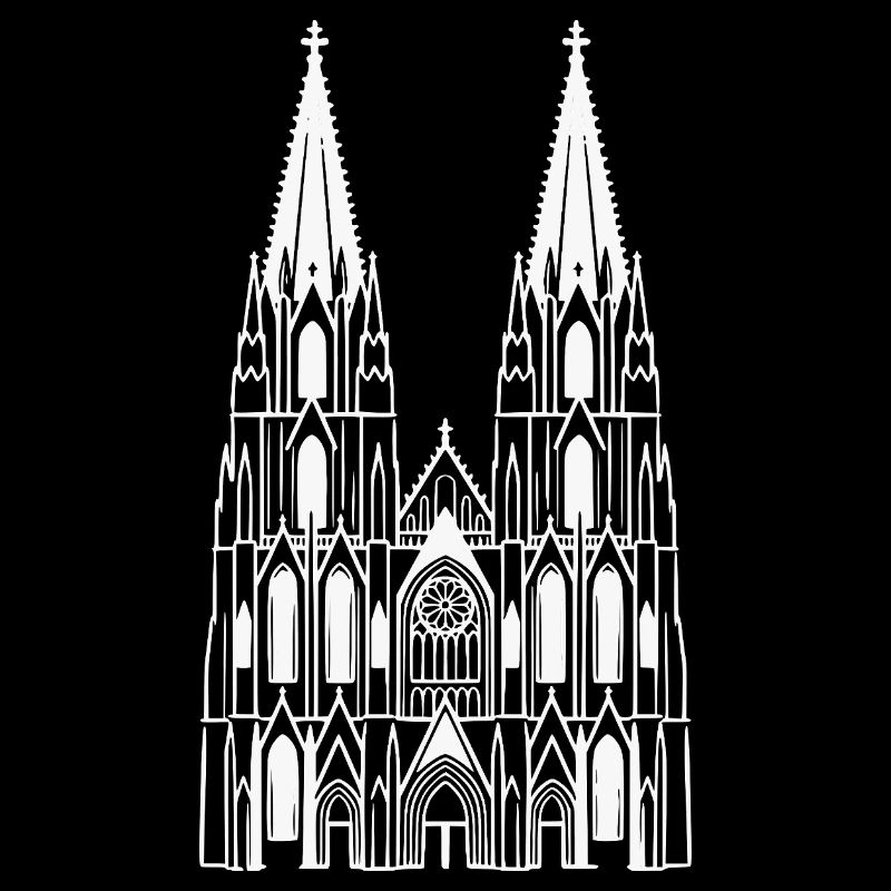 Kölner Dom Weiß sillouette selbst gestalten