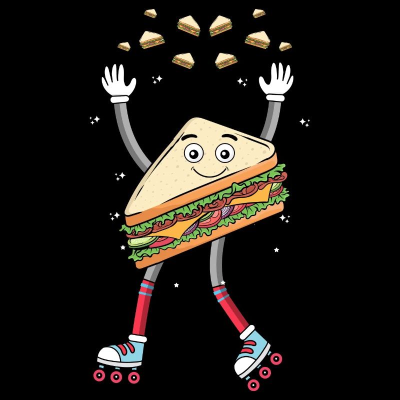 Rollerskaten Rollerskater Skaten Sandwich Bread