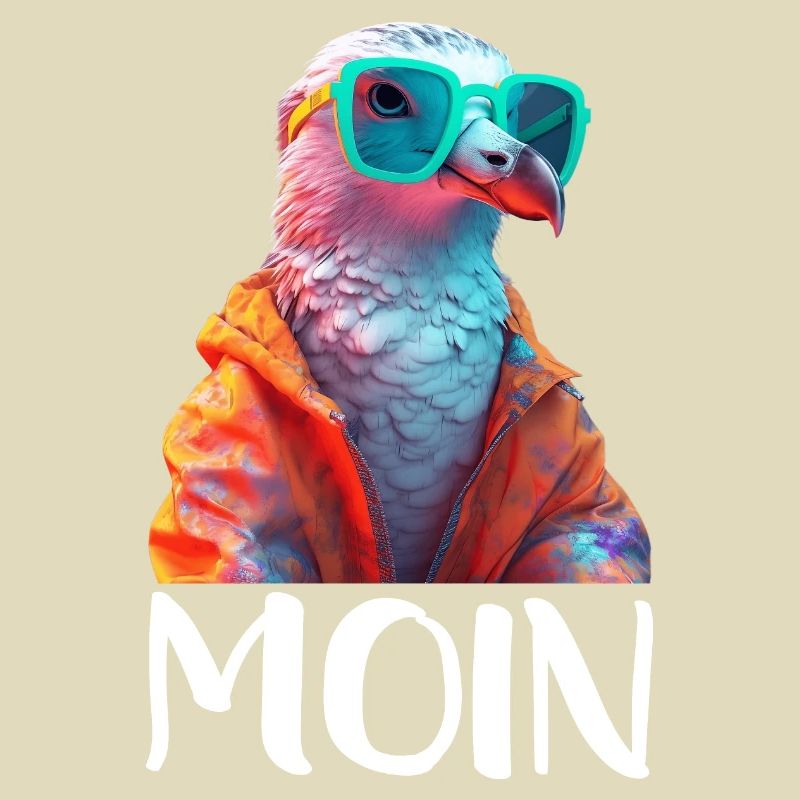 Möwe mit Sonnenbrille Moin Coole Möwen Seevogel