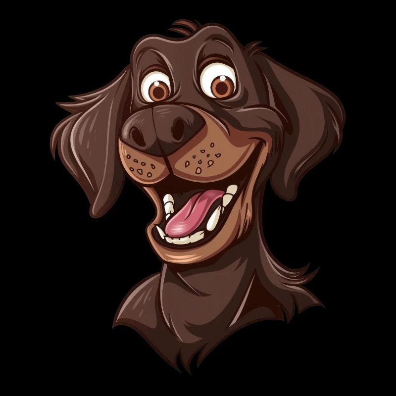 Caniche Pointer | Illustration de dessin animé